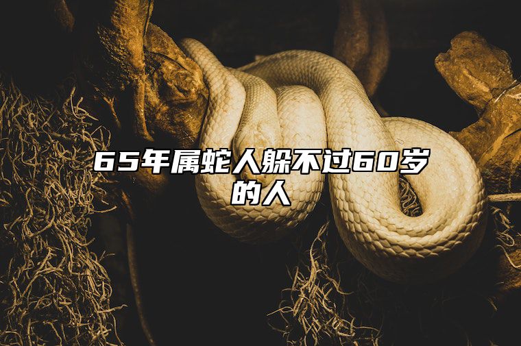 65年属蛇人躲不过60岁的人 65年属蛇人躲不过60岁的人是什么命