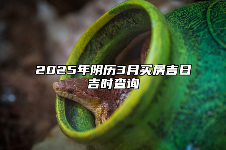 2025年阴历3月买房吉日吉时查询 适合买房的黄道吉日