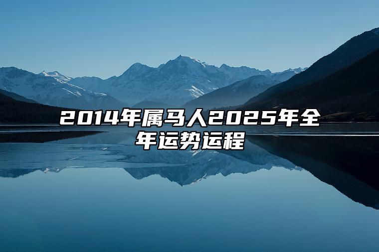 2014年属马人2025年全年运势运程 14年属马人2025年每月运势详解