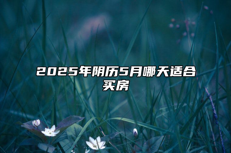 2025年阴历5月哪天适合买房 适合买房吗？