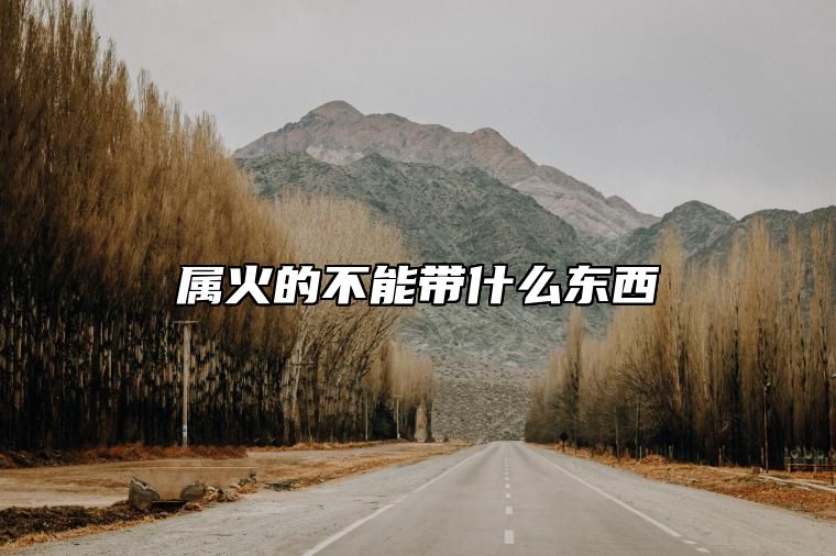 属火的不能带什么东西 火命人喜水还是忌水