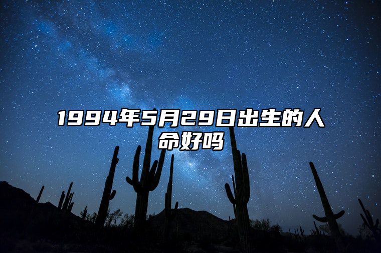 1994年5月29日出生的人命好吗 今日生辰八字查询