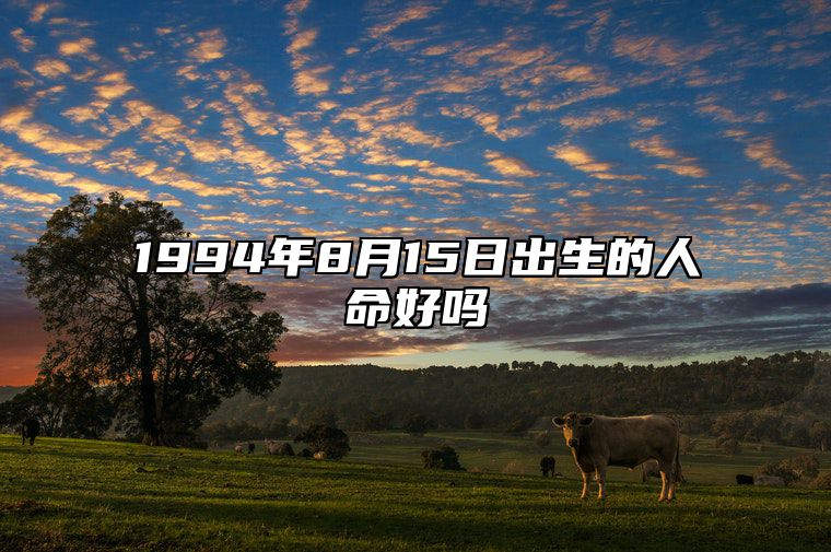 1994年8月15日出生的人命好吗 八字事业、婚姻、事业运势详解