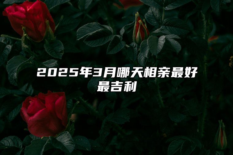 2025年3月哪天相亲最好最吉利 是不是相亲的黄道吉日