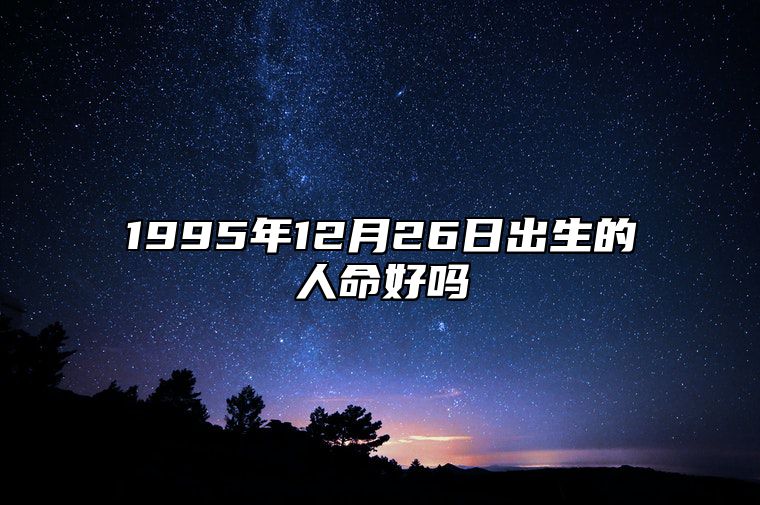 1995年12月26日出生的人命好吗 生辰八字、事业财运解析