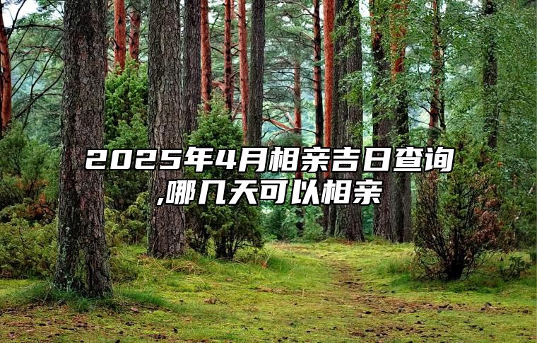 2025年4月相亲吉日查询,哪几天可以相亲 适合相亲吗？