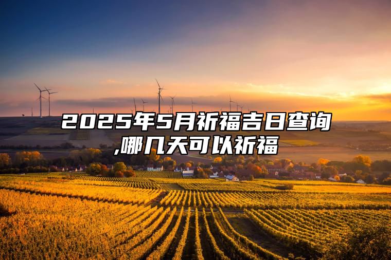 2025年5月祈福吉日查询,哪几天可以祈福 祈福吉日查询