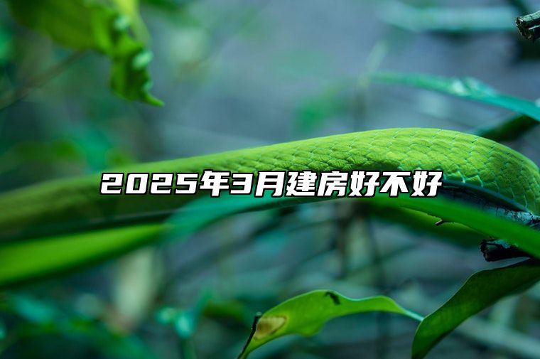 2025年3月建房好不好 哪一天建房吉利