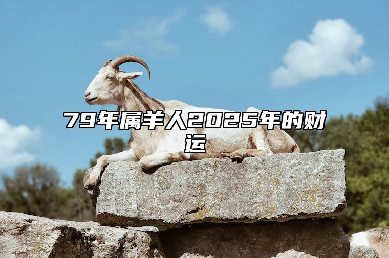 79年属羊人2025年的财运 1979年属羊2025年怎么样