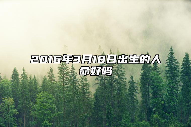 2016年3月18日出生的人命好吗 今日不同时辰生辰八字解析