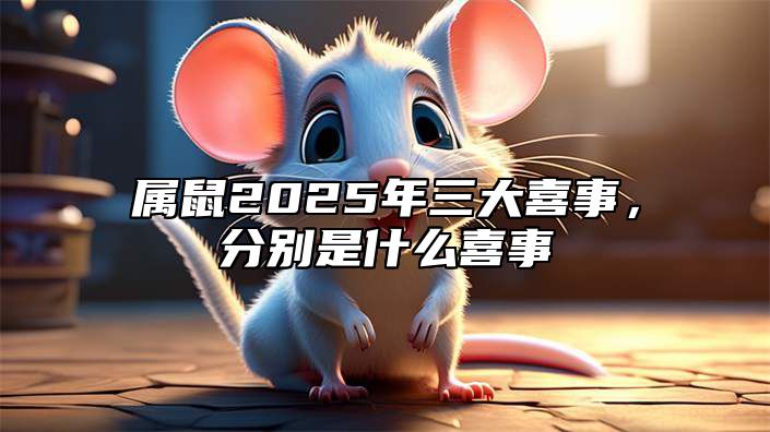 属鼠2025年三大喜事，分别是什么喜事 属鼠的2025年财运各方面怎么样?