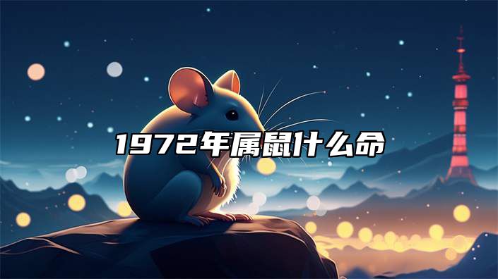 1972年属鼠什么命 1972年8月属鼠的是什么命