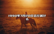 1990年7月20日五行属什么 1990年7月20日出生的人