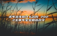 虎年出生取什么名好 2022壬寅年宝宝精选名字