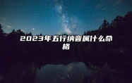 2023年五行纳音属什么命格 2023年五行属什么最旺