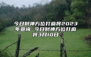 今日财神方位打麻将2023年查询 今日财神方位打麻将3月10日