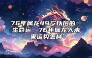 76年属龙49岁以后的一生命运，76年属龙人未来运势怎样 76年属龙人48岁会怎样