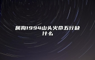 属狗1994山头火命五行缺什么 山头火命什么时辰出生最好