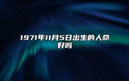 1971年11月5日出生的人命好吗 八字五行解析