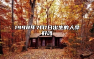 1998年7月1日出生的人命好吗 是什么命,五行缺什么