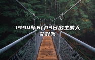 1994年6月13日出生的人命好吗 今日生辰八字