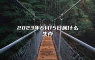 2023年6月15日属什么生肖 今日相冲 相合 相刑生肖