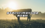 属牛的2023年穿什么颜色的衣服好 属牛人永远最旺的颜色