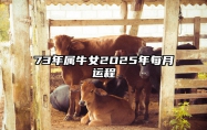 73年属牛女2O25年每月运程 73年属牛女人在2021年每月运势