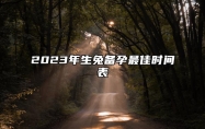 2023年生兔备孕最佳时间表 2023年1月备孕10月出生