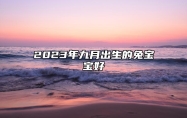 2023年九月出生的兔宝宝好 还是十月生的兔宝宝好