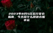 2023年8月5日五行穿衣指南，今天穿什么颜色衣服幸运