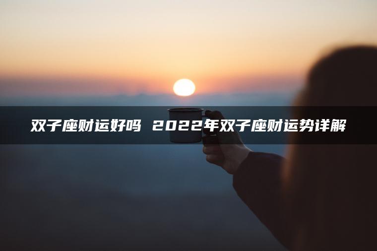 双子座财运好吗 2022年双子座财运势详解