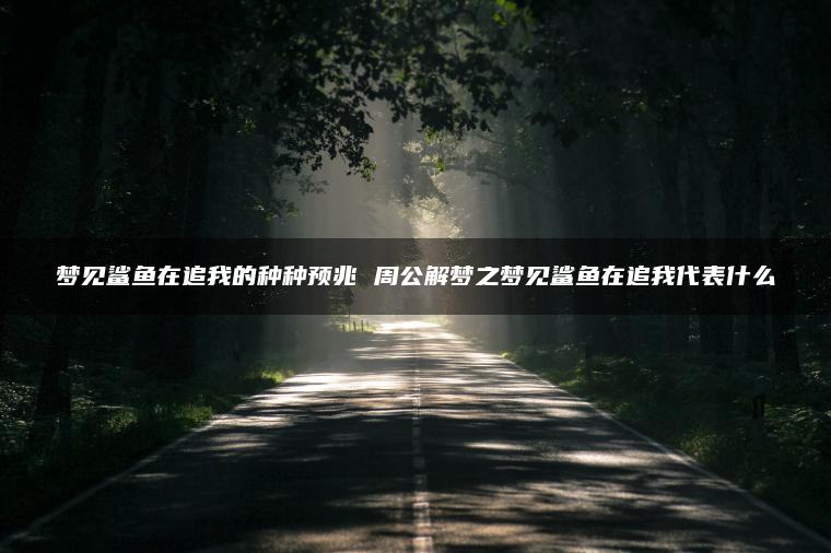 梦见鲨鱼在追我的种种预兆 周公解梦之梦见鲨鱼在追我代表什么