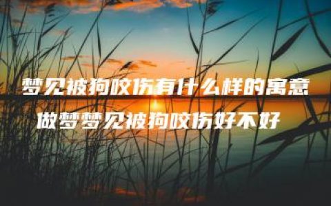 梦见被狗咬伤有什么样的寓意 做梦梦见被狗咬伤好不好