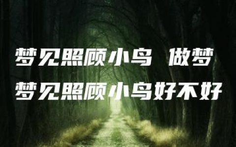 梦见照顾小鸟 做梦梦见照顾小鸟好不好