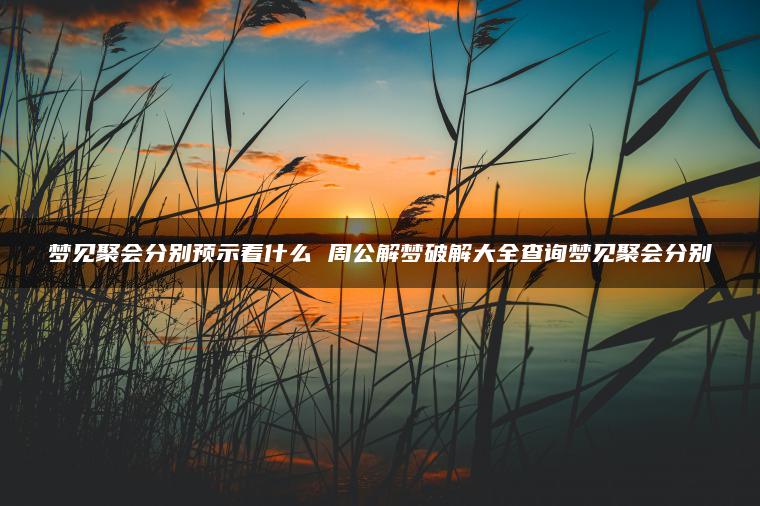 梦见聚会分别预示着什么 周公解梦破解大全查询梦见聚会分别