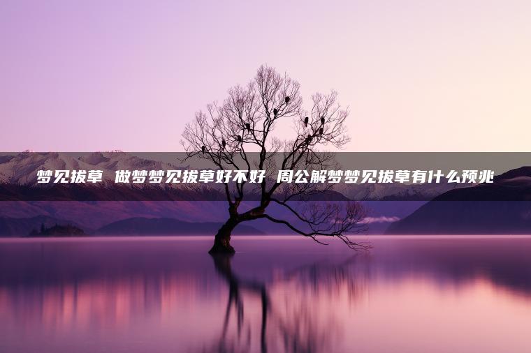 梦见拔草 做梦梦见拔草好不好 周公解梦梦见拔草有什么预兆