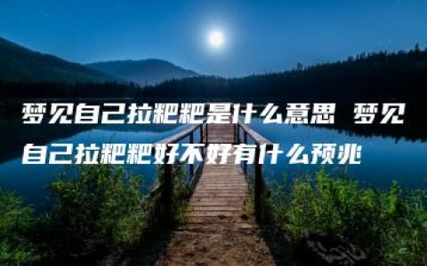 梦见自己拉粑粑是什么意思 梦见自己拉粑粑好不好有什么预兆