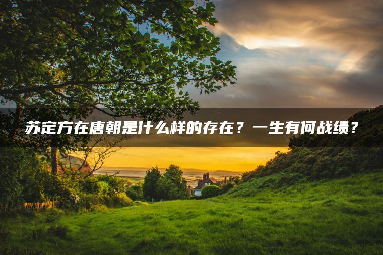 苏定方在唐朝是什么样的存在？一生有何战绩？