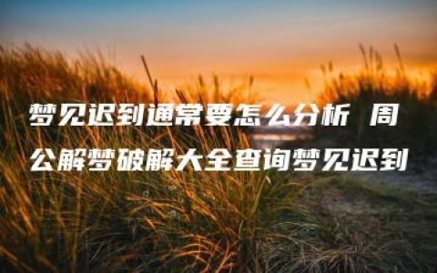 梦见迟到通常要怎么分析 周公解梦破解大全查询梦见迟到