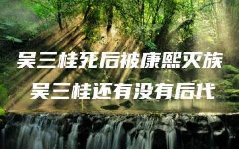 吴三桂死后被康熙灭族 吴三桂还有没有后代