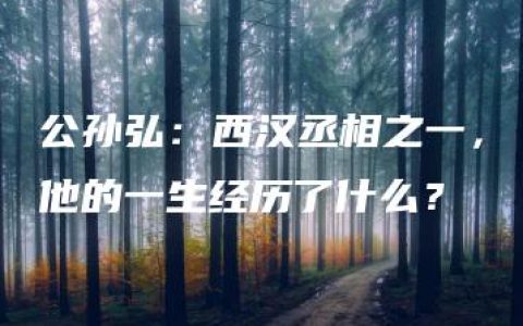 公孙弘：西汉丞相之一，他的一生经历了什么？