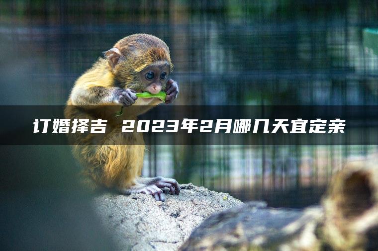 订婚择吉 2023年2月哪几天宜定亲