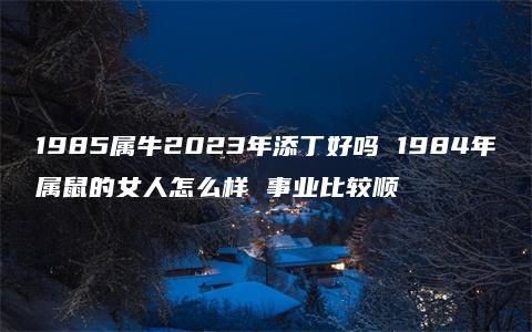 1985属牛2023年添丁好吗 1984年属鼠的女人怎么样 事业比较顺