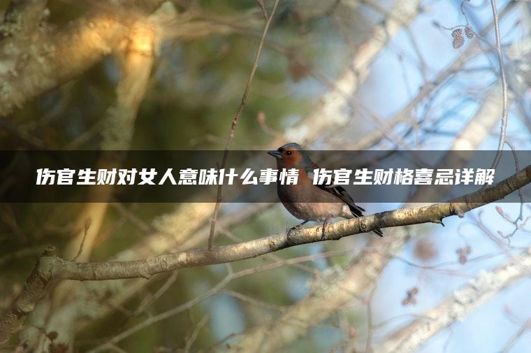 伤官生财对女人意味什么事情 伤官生财格喜忌详解