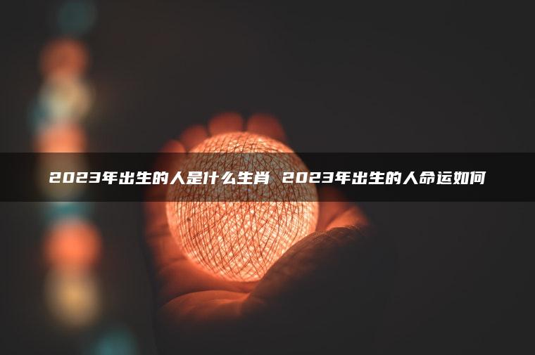 2023年出生的人是什么生肖 2023年出生的人命运如何